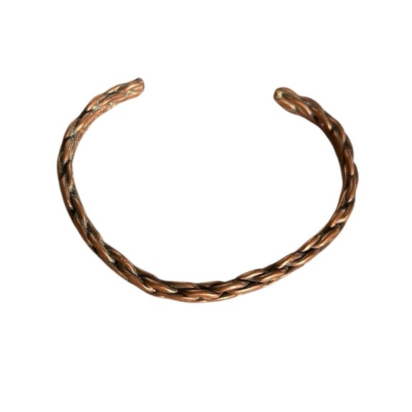 Vintage Sergio Lub Copper Magnetic Twisted Bracelet Signed - Picture 3 of 7